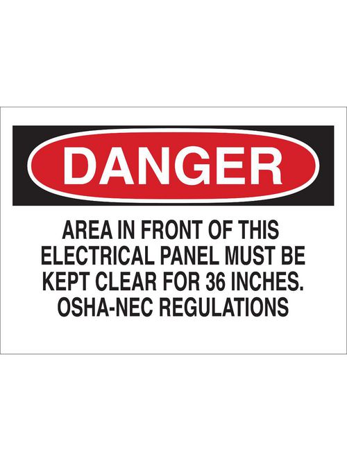 BRADY 116005 Sign,B586,10x7,Bk/Rd/W BRADY 116005 Sign,B586,10x7,Bk/Rd/W