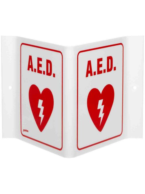 BRADY V1AE01A Sign,Acryl,9x6x4,Rd/W BRADY V1AE01A Sign,Acryl,9x6x4,Rd/W