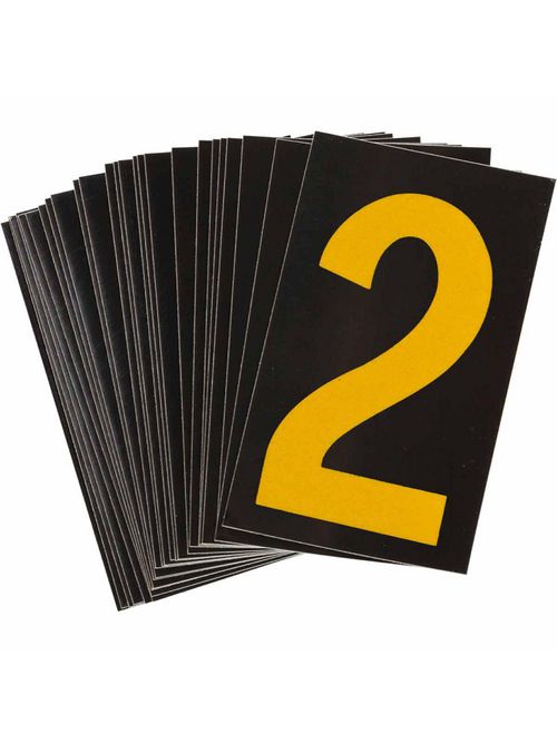 BRADY 5905-2 Label,Bradylite,1"H,Yl BRADY 5905-2 Label,Bradylite,1"H,Yl