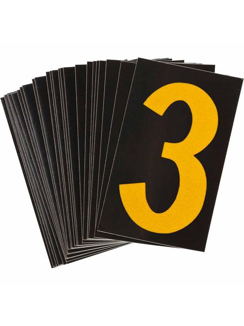 BRADY 5905-3 Label,Bradylite,1"H,Yl BRADY 5905-3 Label,Bradylite,1"H,Yl