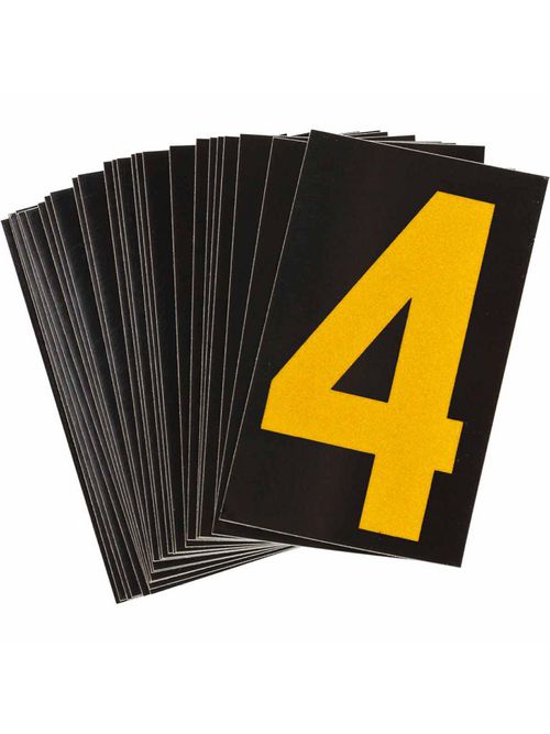 BRADY 5905-4 Label,Bradylite,1"H,Yl BRADY 5905-4 Label,Bradylite,1"H,Yl