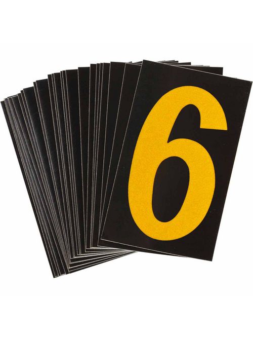 BRADY 5905-6 Label,Bradylite,1"H,Yl BRADY 5905-6 Label,Bradylite,1"H,Yl