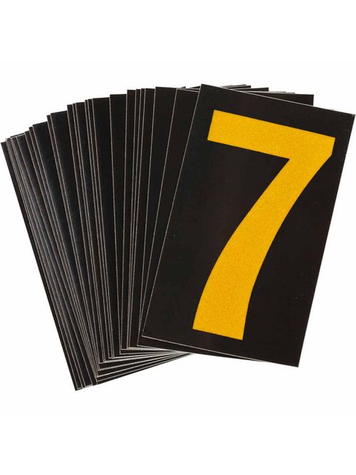 BRADY 5905-7 Label,Bradylite,1"H,Yl BRADY 5905-7 Label,Bradylite,1"H,Yl