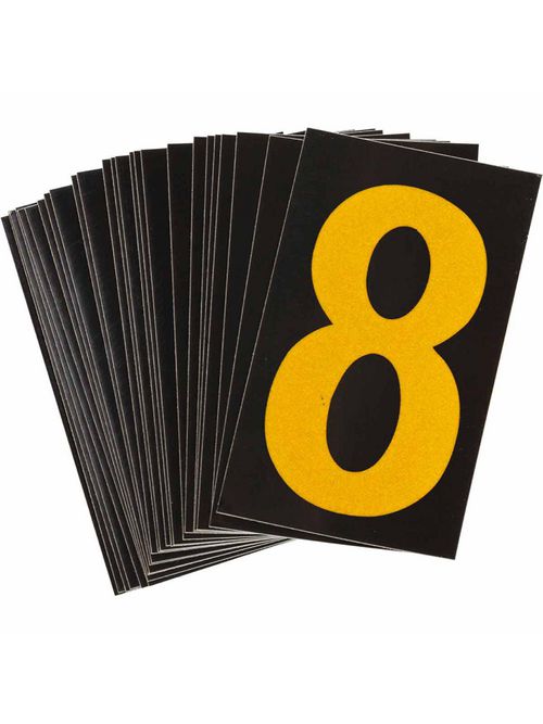 BRADY 5905-8 Label,Bradylite,1"H,Yl BRADY 5905-8 Label,Bradylite,1"H,Yl