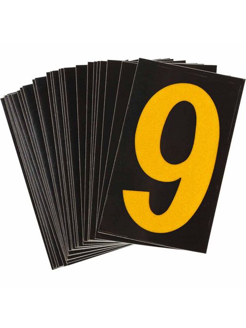 BRADY 5905-9 Label,Bradylite,1"H,Yl BRADY 5905-9 Label,Bradylite,1"H,Yl
