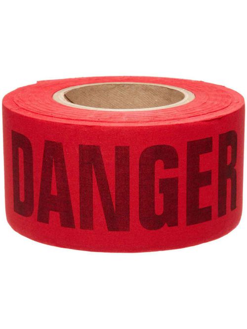 Brady 91084 3 Inch x 50 Yard Black/Red Woven/Biodegradable Cotton Re-Pulpable Barricade Tape Brady 91084 3 Inch x 50 Yard Black/Red Woven/Biodegradable Cotton Re-Pulpable Barricade Tape