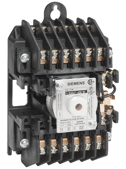 Siemens Industry CLM122031 110/120 VAC 20 Amp 12-Pole 12NO Open Mechanically Held Lighting Contactor Siemens Industry CLM122031 110/120 VAC 20 Amp 12-Pole 12NO Open Mechanically Held Lighting Contactor