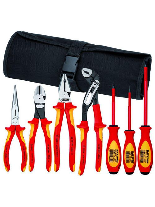 Product image for KNIPEX 989827US 7PC INSUL TOOL SET 1000V