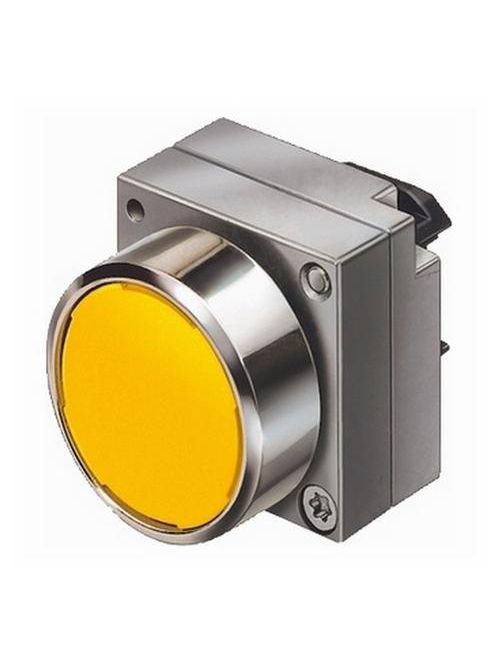 Product image for Siemens 3SB3500-0AA31 22 mm IP67 Plastic Yellow Actuator 2-Position Momentary Non-Illuminated Push Button Operator