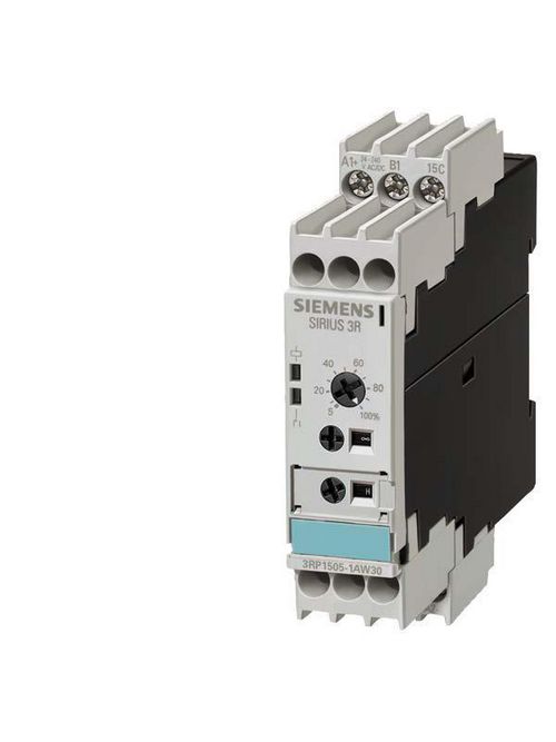 Product image for Siemens 3RP1505-1AQ30 24 VAC/VDC 100 to 127 VAC 0.5 Second to 100 Hour 1CO Electronic Solid State Timing Relay