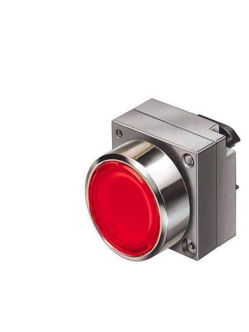 Product image for Siemens 3SB3500-0AA21 22 mm IP67 Plastic Red Actuator 2-Position Momentary Non-Illuminated Push Button Operator