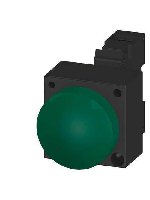 Product image for Siemens 3SB3248-6AA40 22 mm 110 VAC Green Plastic Round Indicator Light
