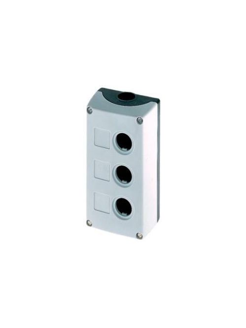 Product image for Siemens 3SB3803-0AA3 85 x 61 x 154 mm 3-Hole IP65 Gray Plastic Vertical/Horizontal Mount Rectangular Enclosure