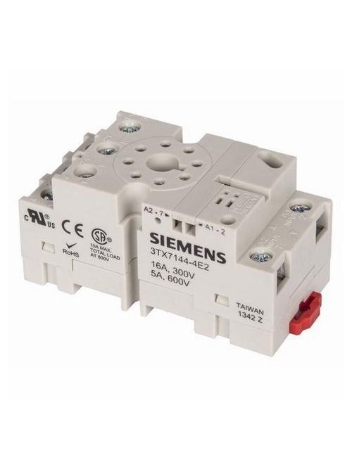 Siemens Industry 3TX7144-4E2 240 VAC 8-Pin Screw Terminal Plug-In Relay Socket Siemens Industry 3TX7144-4E2 240 VAC 8-Pin Screw Terminal Plug-In Relay Socket