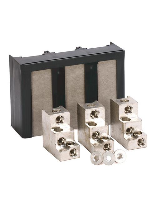 Product image for A-B 140U-K-MTL3A MULTI TAP LUG KIT K-FRAME 3 WIRES PER TERMINAL W- TERMINAL SHIELD IP20 PKG QTY 3