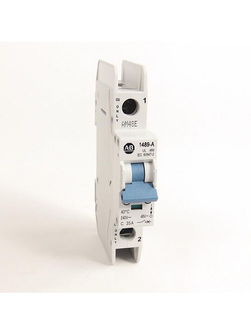 Product image for Allen Bradley 1489-A1C300 1-Pole 30 Amp 277 VAC 48 VDC Thermal Magnetic Miniature Circuit Breaker