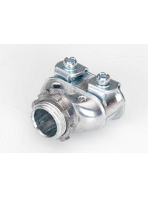 Bridgeport 691-DC2 3/8" 1-Screw Strap Duplex Connector, FMC/AC/MC , Die Cast Bridgeport 691-DC2 3/8" 1-Screw Strap Duplex Connector, FMC/AC/MC , Die Cast