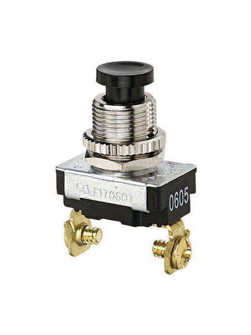 Product image for Ideal Industries 774023 1.5/3 Amp 120/277 VAC SPST Momentary On-Off Screw Terminal Red Plastic Push Button Switch