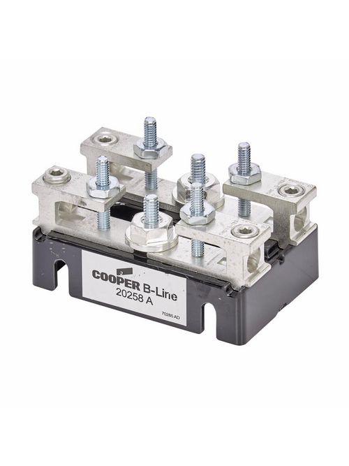 Product image for B-Line 20258A TEST BLK ASSY 100A LUG/LUG 100 Amp 2-Pole Test Block with Lug