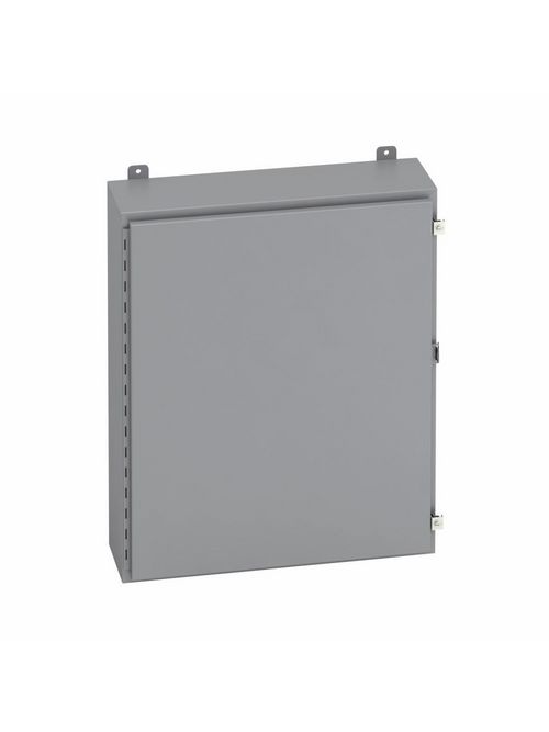 B-Line Series 16168-12 16 x 8 x 16 Inch 16 Gauge Gray Steel NEMA 12 1-Door Wall Mount Panel Enclosure B-Line Series 16168-12 16 x 8 x 16 Inch 16 Gauge Gray Steel NEMA 12 1-Door Wall Mount Panel Enclosure