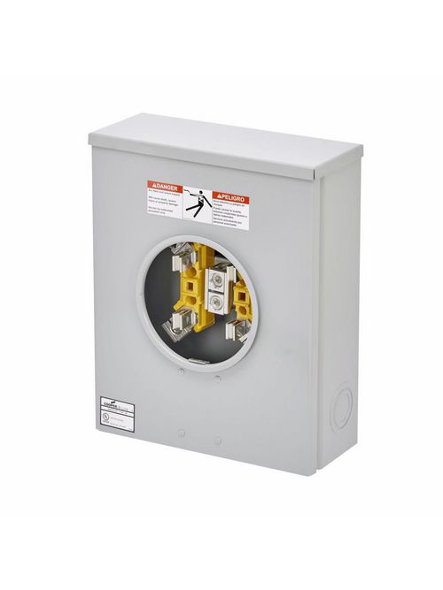 Product image for B-Line Series U204 MS21 600 Volt 200 Amp 1-Phase 3-Wire 4-Jaw Single Meter Socket