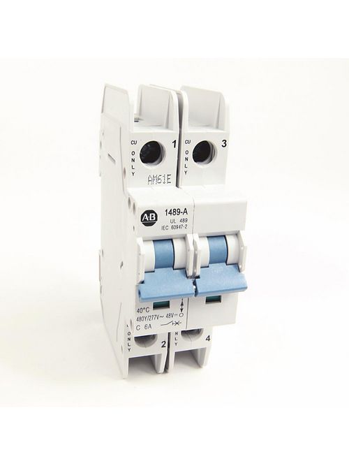 Product image for A-B 1489-A2C060R 6 A UL489 Miniatur