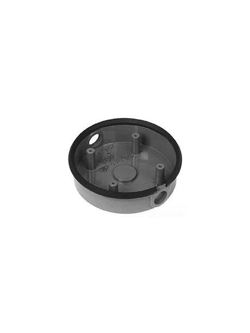 Product image for Edwards Signaling 349 6/10 Inch AC Gray Baked Enamel Die-Cast Aluminum Surface Mount Vibrating Bell Weatherproof Back Box