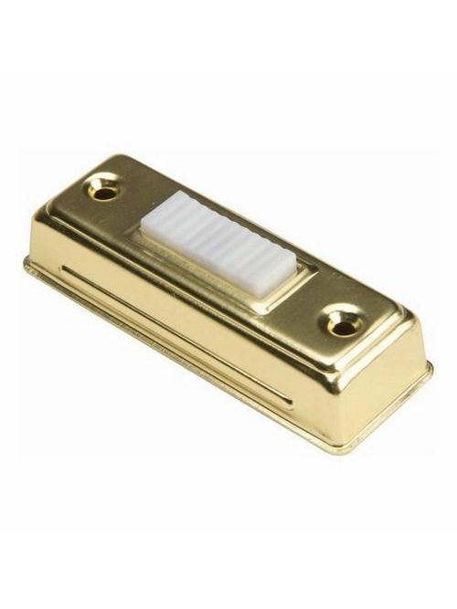 Product image for Edwards Signaling 656-C 6 to 16 VAC Momentary Anodized Aluminum/White Rectangular Illuminated Push Button