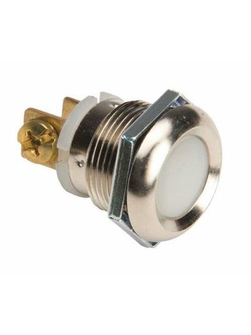 Product image for Edwards Signaling 691-W 12/24/48 Volt 10 Amp Momentary White Flush Center Low Voltage Push Button