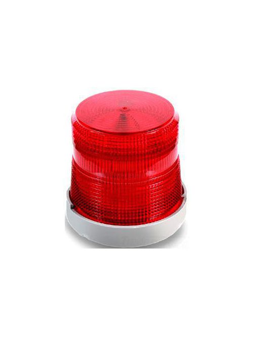 Product image for Edwards Signaling 48FINR-N5-25WH 120 VAC 0.2 Amp Red Polycarbonate Flashing Halogen Beacon