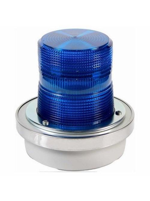 Edwards Signaling 50B-N5-40WH 120 VAC Blue Cast Metal Base Flashing Halogen Beacon Edwards Signaling 50B-N5-40WH 120 VAC Blue Cast Metal Base Flashing Halogen Beacon