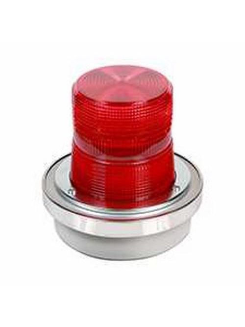Product image for Edwards Signaling 50SINR-N5-40WH 120 VAC 0.29 Amp Red Polycarbonate Steady-On Halogen Beacon
