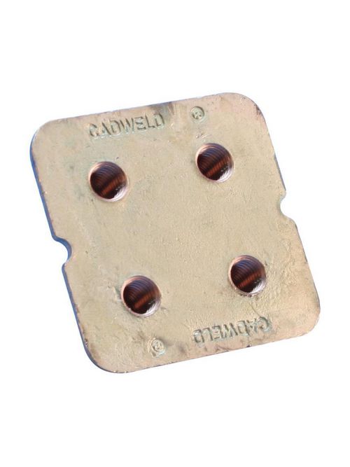 Product image for Erico B1612Q B161/B164 Earthpoint, Four Stud, Brass, 0.53" dia, 3/8 UNC Thread