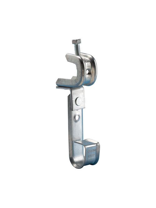Product image for Caddy CAT12BC200B Caddy Cablecat J-Hook with BC200 Beam Clamp, Swivel, 3/4" dia, 1/8"-1/2" Flange