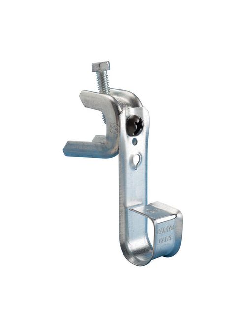 Product image for Caddy CAT12BC200 Caddy Cablecat J-Hook with BC200 Beam Clamp, 3/4" dia, 1/8"-1/2" Flange