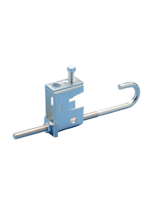 Product image for Caddy BC120000EG BC11/BC12 Multi-Function Clamp with J-Bolt, 3/8", 1/2" Rod, 3/4" Max Flange