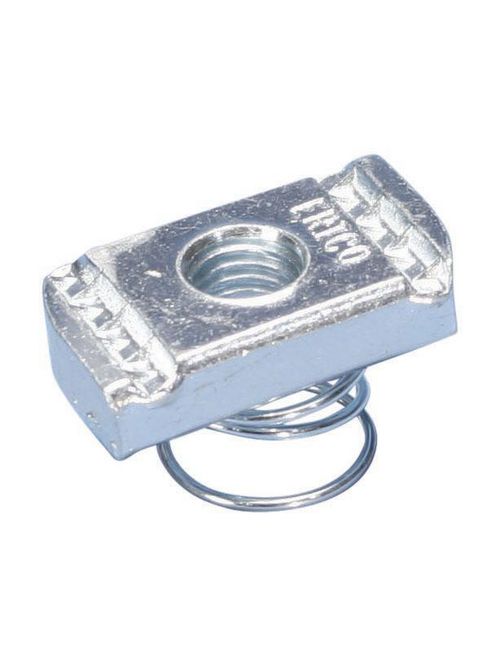 Product image for Caddy SPRC0025EG Strut Nut with Spring, Channel Type C, Steel, EG, 1/4" Rod