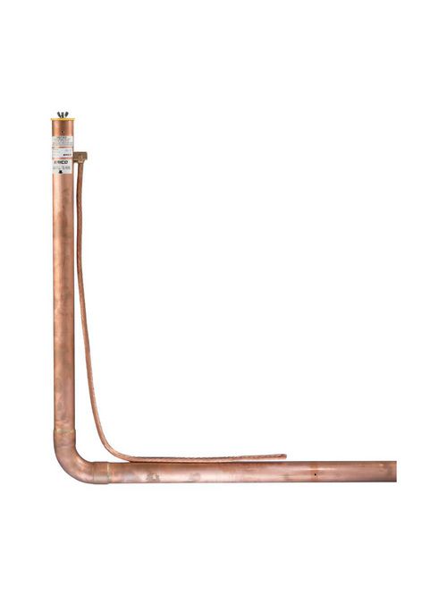 Product image for Erico ECRH101T4D Chemical Ground Electrode, Horizontal/Down, 10' Electrode, 4' Pigtail, 32", #2 Solid, Kit