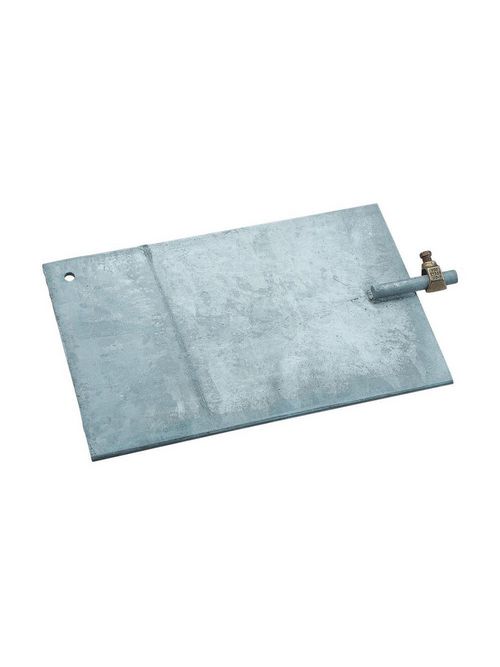 Product image for Erico EGGPC Steel Ground Plate, EG, HDC58 Connector, 16" x 10" x 1/4"