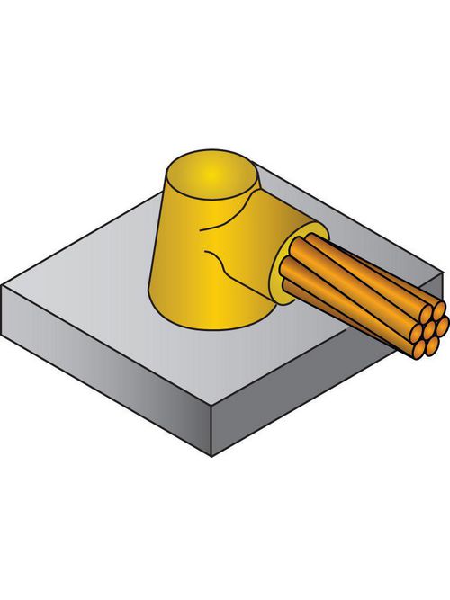 Product image for Erico HAC2Q MOLD,CABLE TO HORZ STL,HO