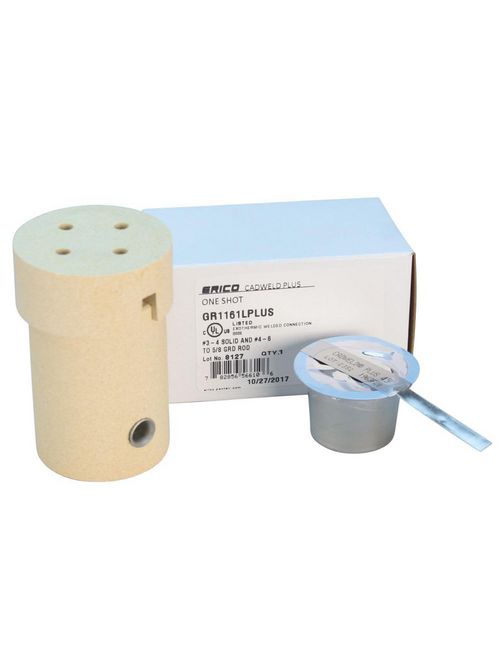 Erico GT1181LPLUS Horizontal Through Cable to Vertical Ground Rod One Shot Tee Mold Erico GT1181LPLUS Horizontal Through Cable to Vertical Ground Rod One Shot Tee Mold