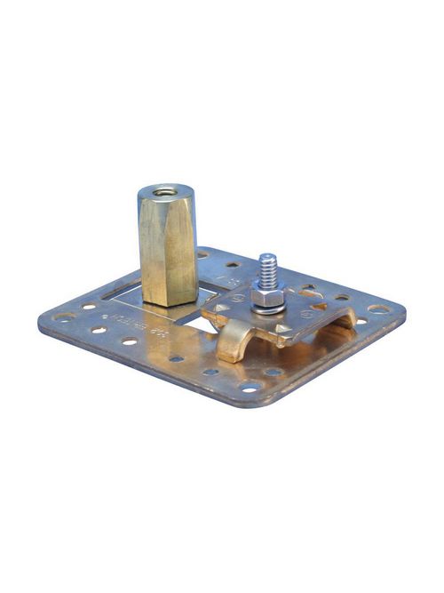 Product image for Erico LPC30212 Air Terminal Base, Adjustable, Imperial Thread, Bronze, Brass, 1/2 UNC TS, Flat