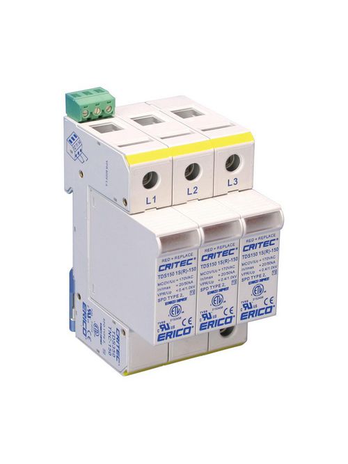 Product image for Erico TDS350TNC277 Transient Discriminating Surge Diverter, 50 kA TNC System, 240-277 VAC Un