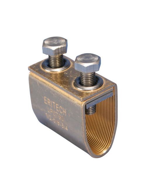 Product image for Erico LPC790 Ground Rod Clamp, Class 1-Class 2 (4/0 Max) Conductor Size, UL, 1/2" 3/4" dia