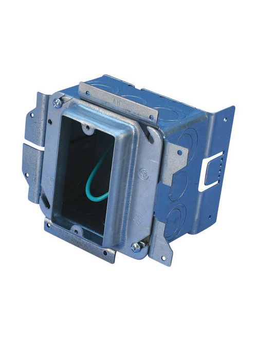 Erico A1SF1G 5-3/4 x 5-1/8 x 3-5/8 Inch 32.8 Inch 1-Gang Pre-Galvanized Steel Stud Mount Outlet Box with Removable Mud Ring Erico A1SF1G 5-3/4 x 5-1/8 x 3-5/8 Inch 32.8 Inch 1-Gang Pre-Galvanized Steel Stud Mount Outlet Box with Removable Mud Ring
