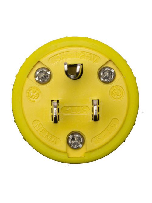 Product image for Ericson Manufacturing Company 1510-PG 125 Volt 15 Amp 2-Pole 3-Wire Straight Blade Plug
