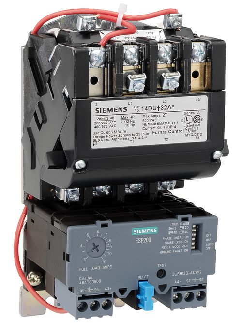 Siemens Industry 14FUF32AF 120 VAC 13 to 52 Amp 25 Hp 3-Phase 3-Pole Size 2 Non-Reversing NEMA Motor Starter Siemens Industry 14FUF32AF 120 VAC 13 to 52 Amp 25 Hp 3-Phase 3-Pole Size 2 Non-Reversing NEMA Motor Starter