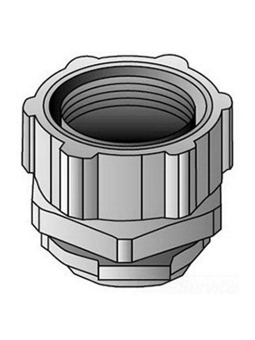Product image for O-Z/Gedney 4Q-250T 2-1/2" Straight Liquidtight Connector, Insulated Throat, Malleable Iron Body, Steel Ferrule