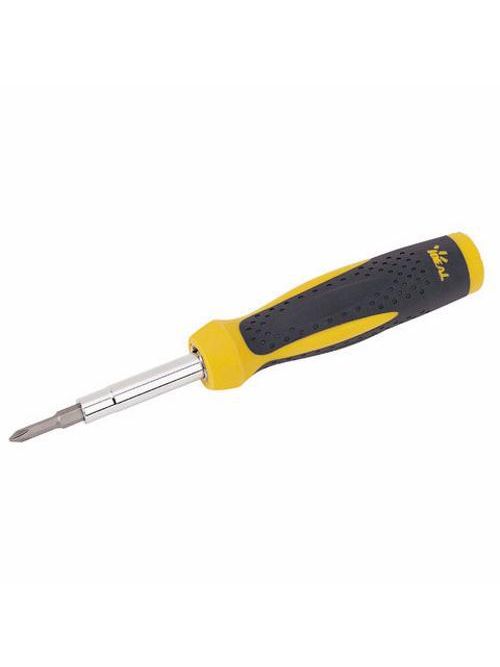 Product image for Ideal Industries 35-909 3-Piece Yellow/Black 7-In-1 Phillips/Slotted Screwdriver/Nutdriver Set