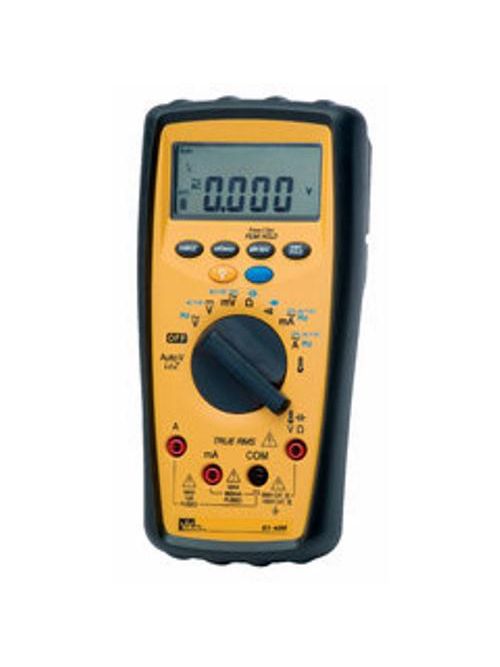 Product image for Ideal 61-486 Digital Multimeter w/Trms,Cp,Frq,Temp 600mV-1000V AC/DC, 60mA-10A AC/DC 600OHM/6 KOHM
